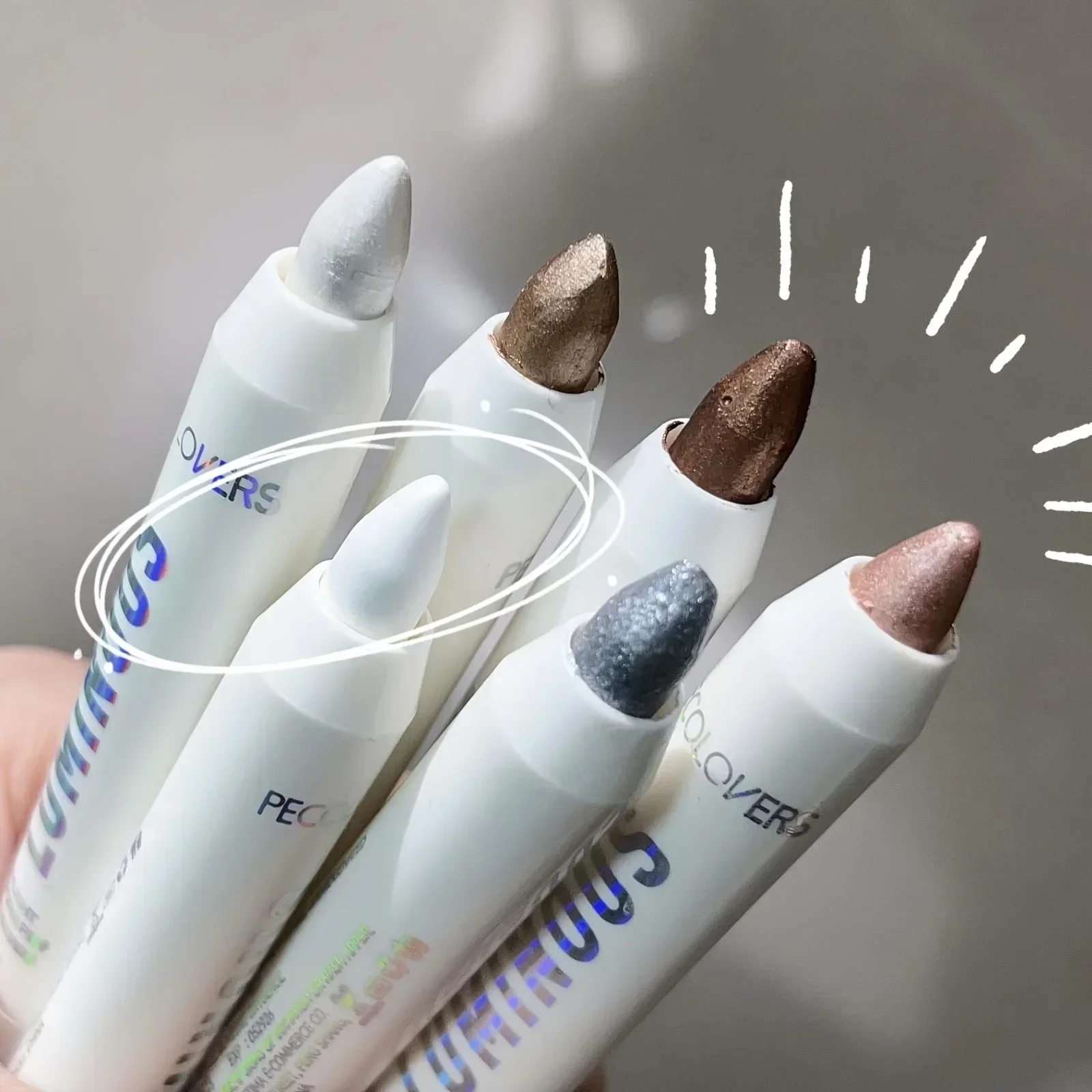 Ombretto blu opaco in linea grigia: ombretto monocromatico twist-up impermeabile per effetti di trucco occhi metallici a lunga durata