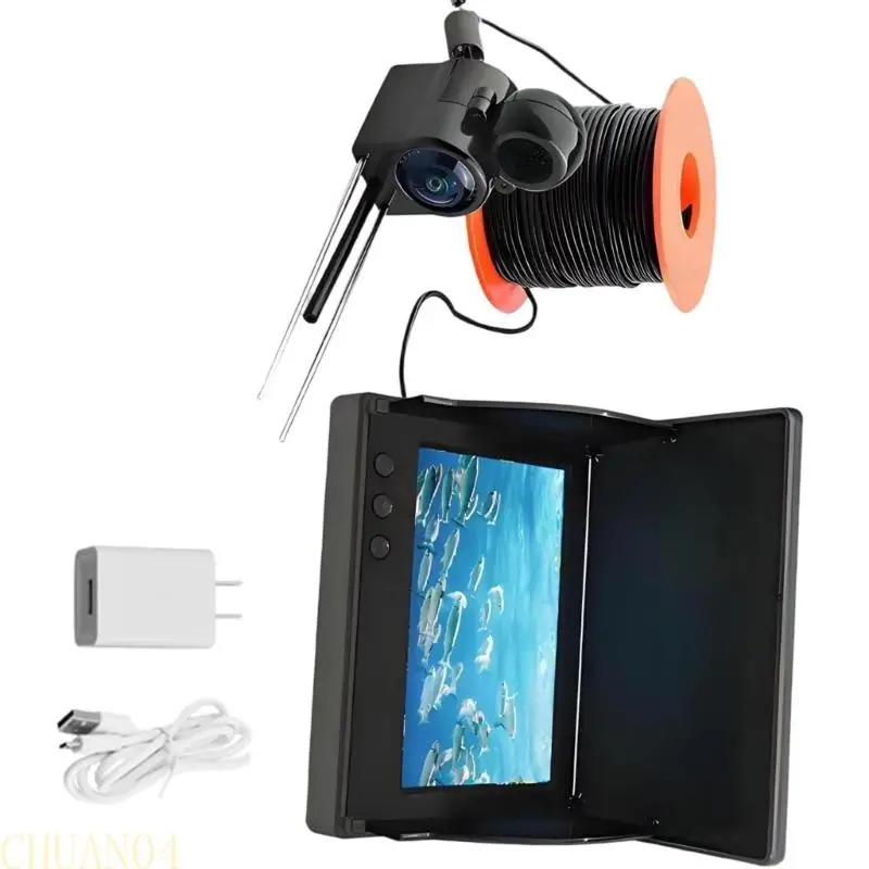 

1Set Underwater Fish Finder Camera, Large Screen, Night View, 195 ° Wide Angle, 5"