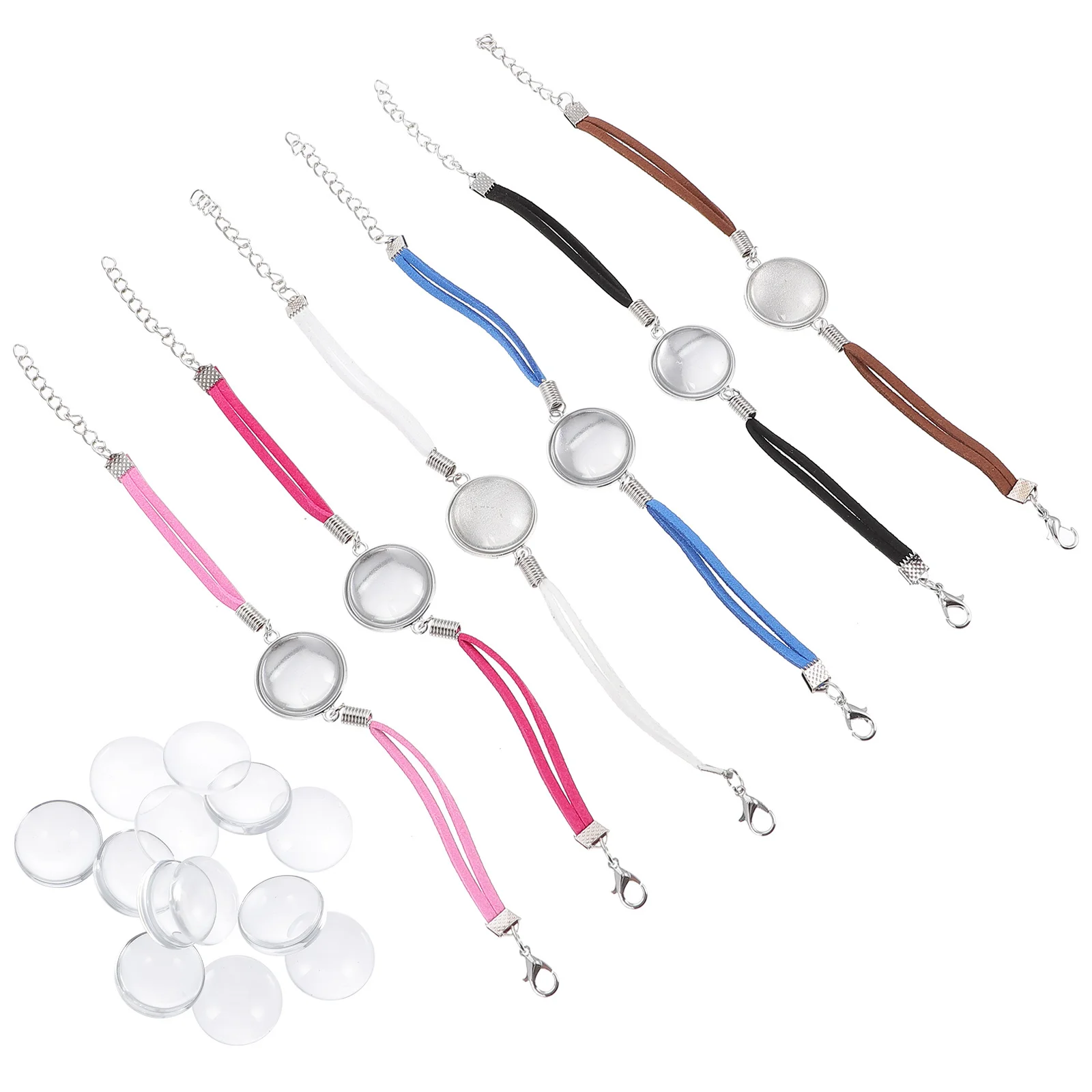 12 مجموعة من إكسسوارات سوار نقل الحرارة قاعدة سوار ذاتية الصنع مع صواني إعداد المجوهرات لمستلزمات صناعة الأحجار الكريمة