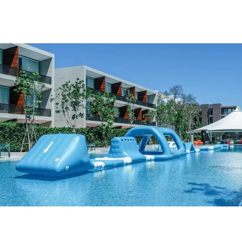 Inflatable Trampoline Park Inflatable Wet Obstacle Course Water Slide Pool Water Park Playground