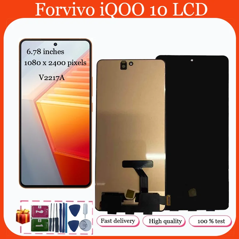 

AMOLED 6.78" For vivo iQOO 10 LCD Display Touch Screen Assembly Replacement Part For VIVO IQOO10 LCD V2217A Screen