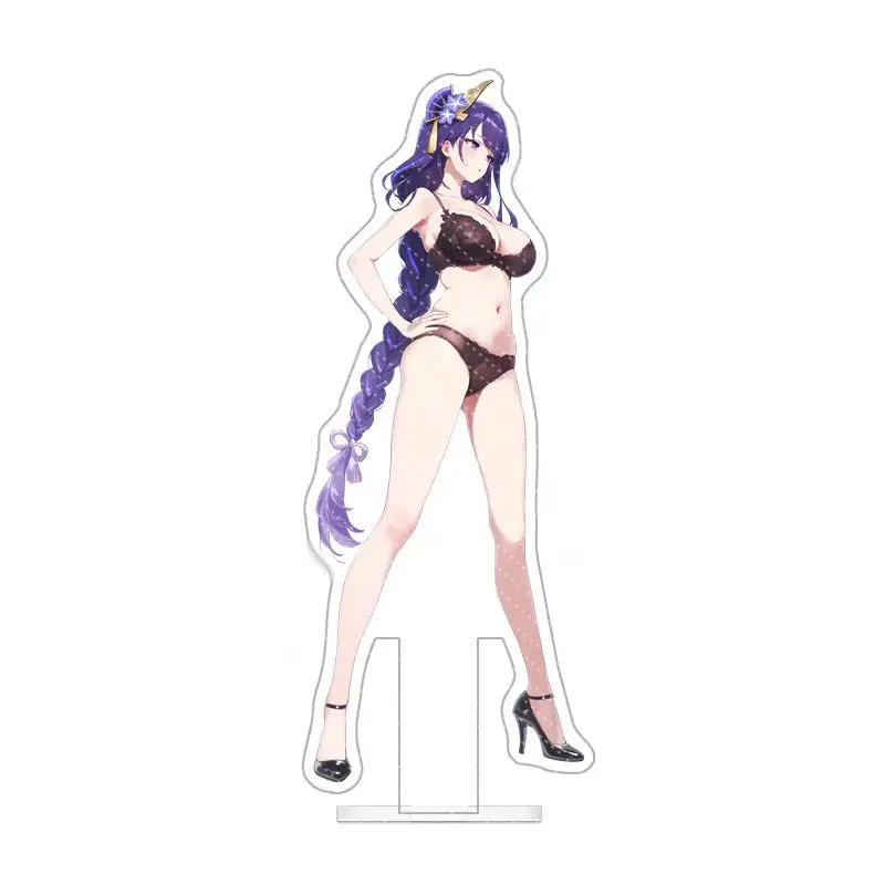 2025 جديد 15 سنتيمتر Genshin تأثير أنيمي Fischl Eula لورانس ييلان تأثيري الشكل الاكريليك حامل نموذج لوحة زخارف مكتب هدية