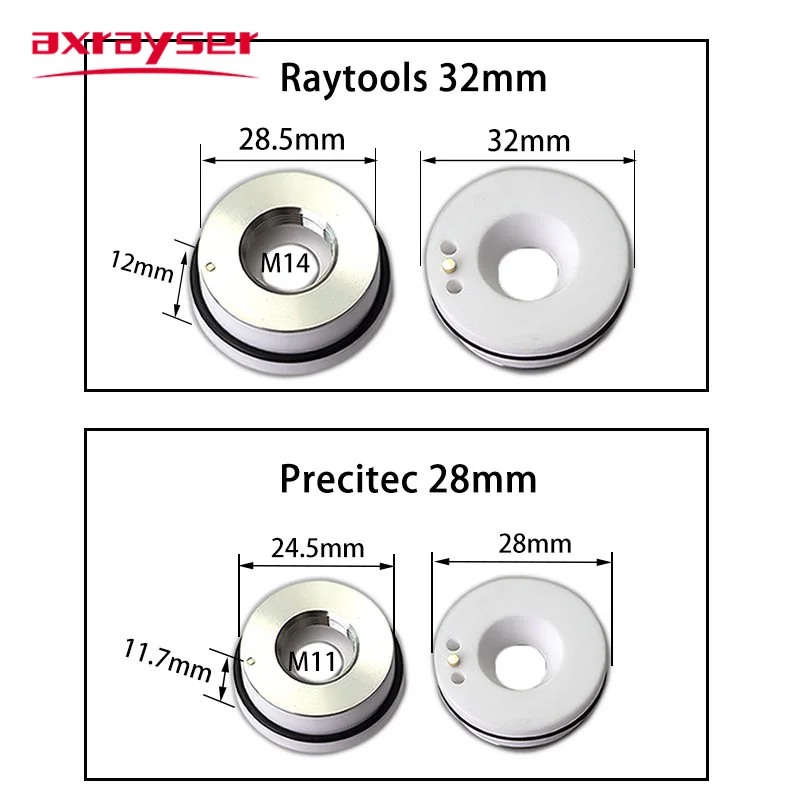 Laser-Keramikring-Düsenhalter 28/32mm OEM Precitec Raytools WSX Faserkopf P0571-1051 KT CON Procutter Lightcutter BT230 240 – Detail 6