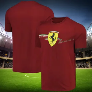 24-25 نمط جديد مطبوع فيراري أكمام قصيرة مريحة وباردة فورسيزونز تي شيرت رجالي نسائي ملابس رياضية أفضل 12 جاكيت فيراري نسائي للمبيعات - No12