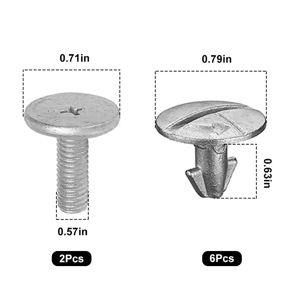 Car Radiator Engine Access Cover Pin and Lower Cover Bolts Screw Kit 90674-TY2-A01 for Honda CR-V Civic Acura Accord TLX ILX RLX