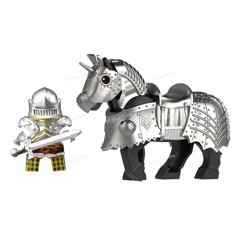 

DW008 Animals Series Armor Horse Action Figures MOC DW009 Medieval Mounts Accessories Puzzle Toys for Children Festival Gifts