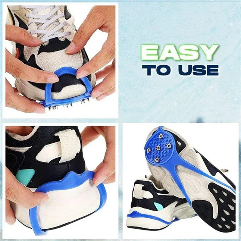AZ-Universal Non-Slip Gripper Spikes, Non Slip Gripper Spikes Ice Cleats, Ice Traction Cleat Gripper Spikes