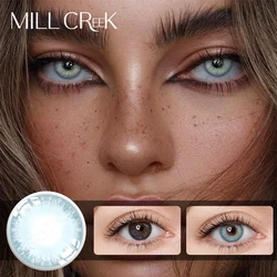 Two Pieces of Color Contact Lens Boxes Student Natural Lenses with Eye Contact Lenses for Eye Color Cosmetics Annual Lenses