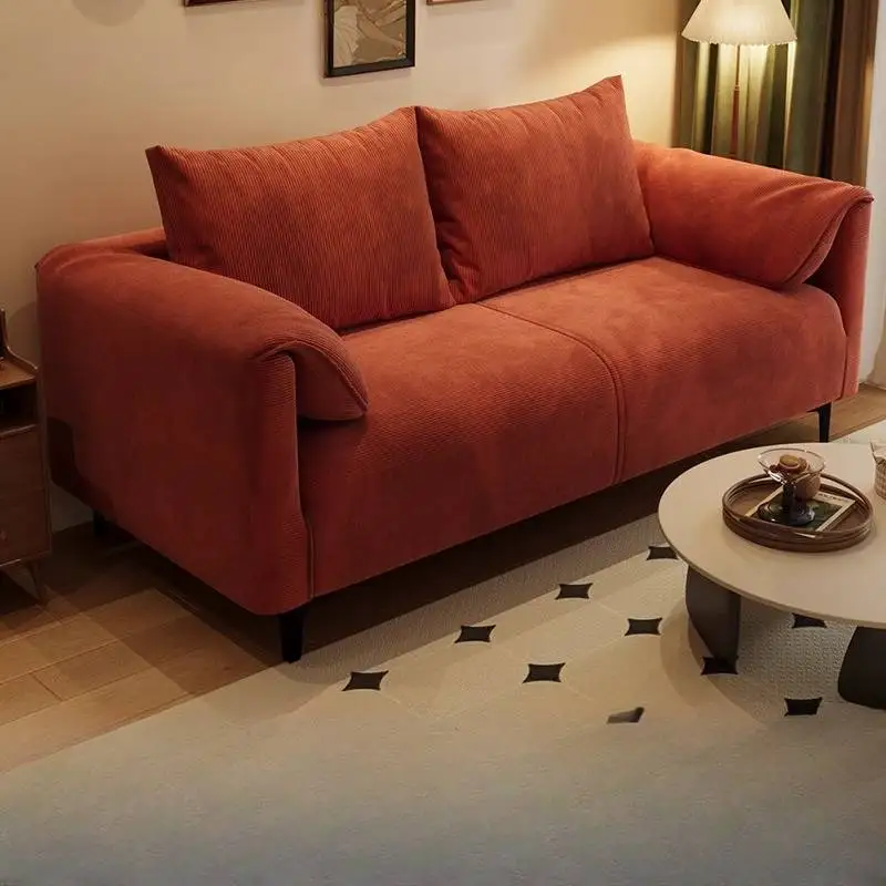 أريكة غرفة المعيشة باللون البني المنتفخ مصممة بسيطة وأريكة غرفة المعيشة الحديثة الاسكندنافية أثاث منزلي فردي من Woonkamerbanken