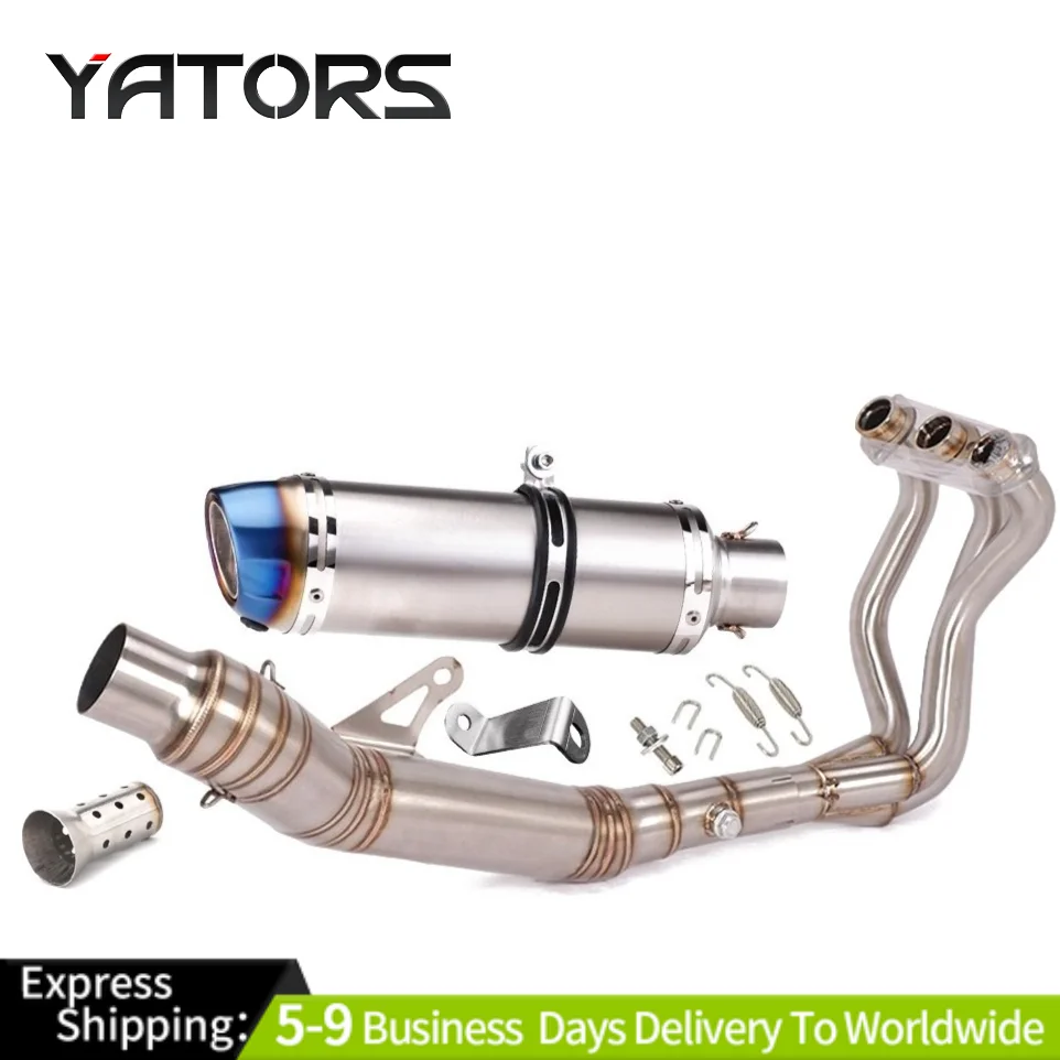 

For Yamaha FZ09 MT-09 2020-2024 Exhaust System Header Pipe Muffler Escapes Exhausts Pipes