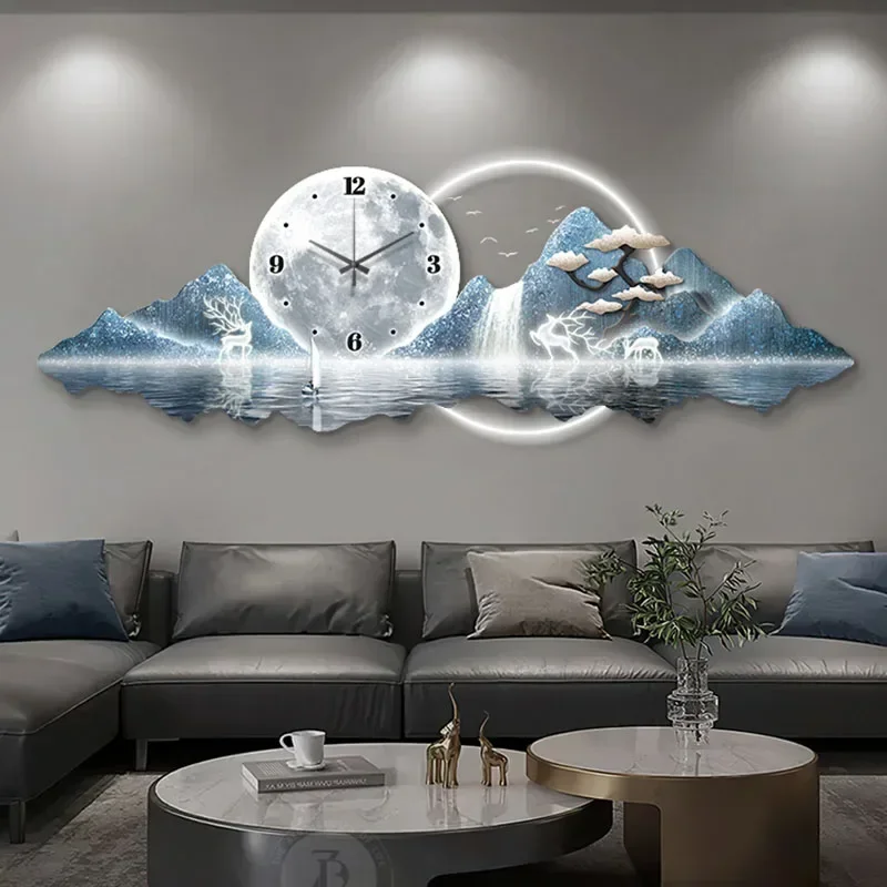 Big Size Alarm Clock Wall Cute Interior Korean Kitchen Modern Bathroom Wall Watch Aesthetic Horloge Murale Room Decorations