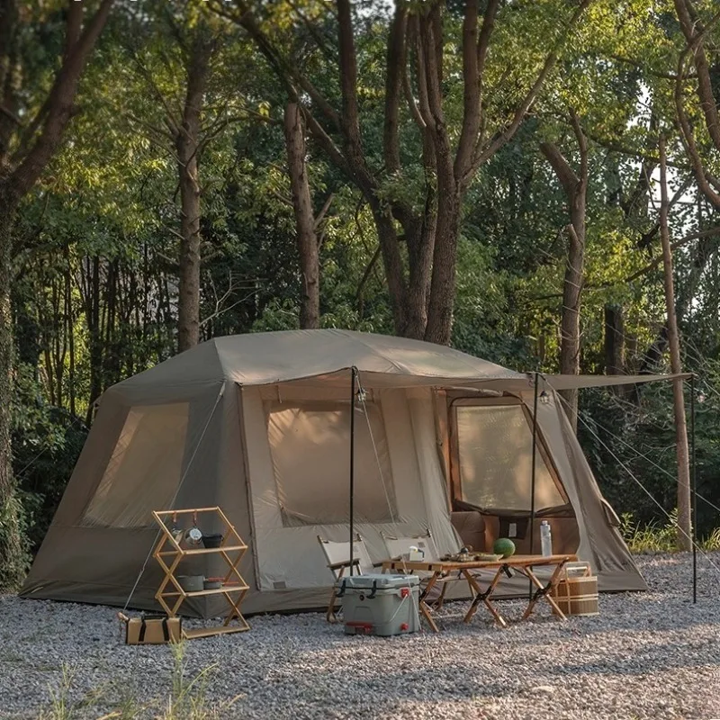 

Tourist Camping Outdoor Sun Shelter Tent Family Parties Survival Self-inflating Tent Mosquito Net Waterproof Camping Hiking