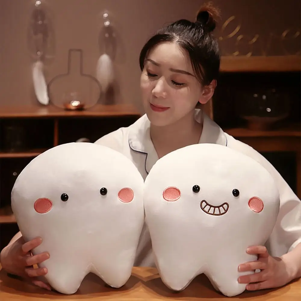 Simpatico cuscino morbido dente design cartone animato bambini Gits denti cuscino imbottito cuscino creativo denti orali cuscino di tiro regalo di Natale