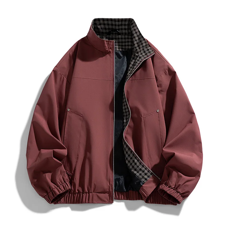 

Men's Casual Lapel Jacket Trendy Loose Korean Style Handsome Simple Versatile Coat Spring Autumn Outerwear