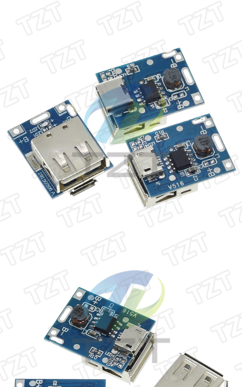 TZT 5V 1A Mobile Power Bank Zubehör Boost Converter Step-Up Power Modul Led-anzeige USB Für DIY Ladegerät 134N3Pv – Detail 3