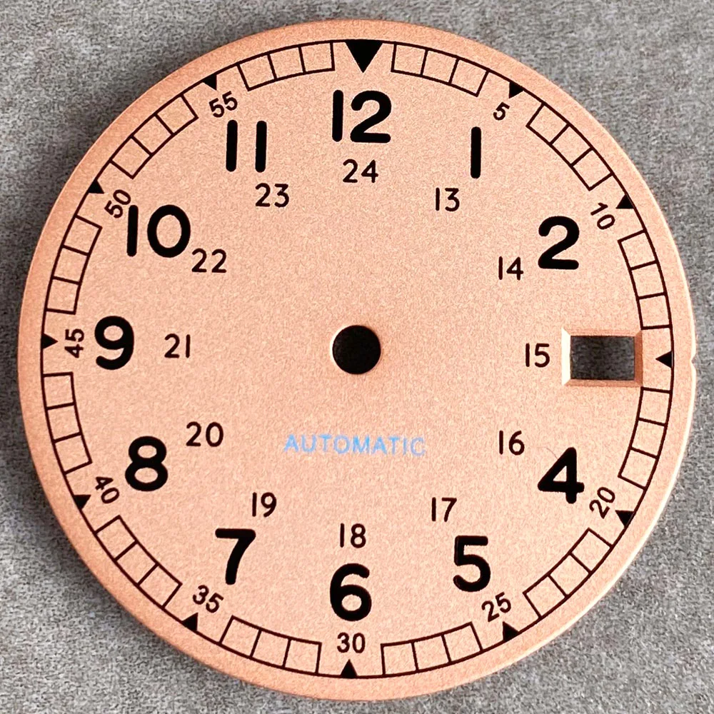 NEW Salmon Color Sterile 29MM Watch dial High-quality fit for NH36 NH35 Automatic Movement Watch Parts