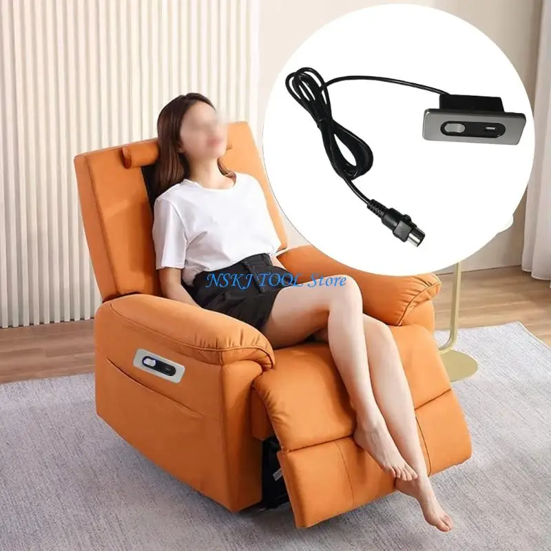 L8RC Recliner Chair Controllers With Straight 5 Pin Port 5V Voltages ABS Housing for Home Theaters and Living Room Use