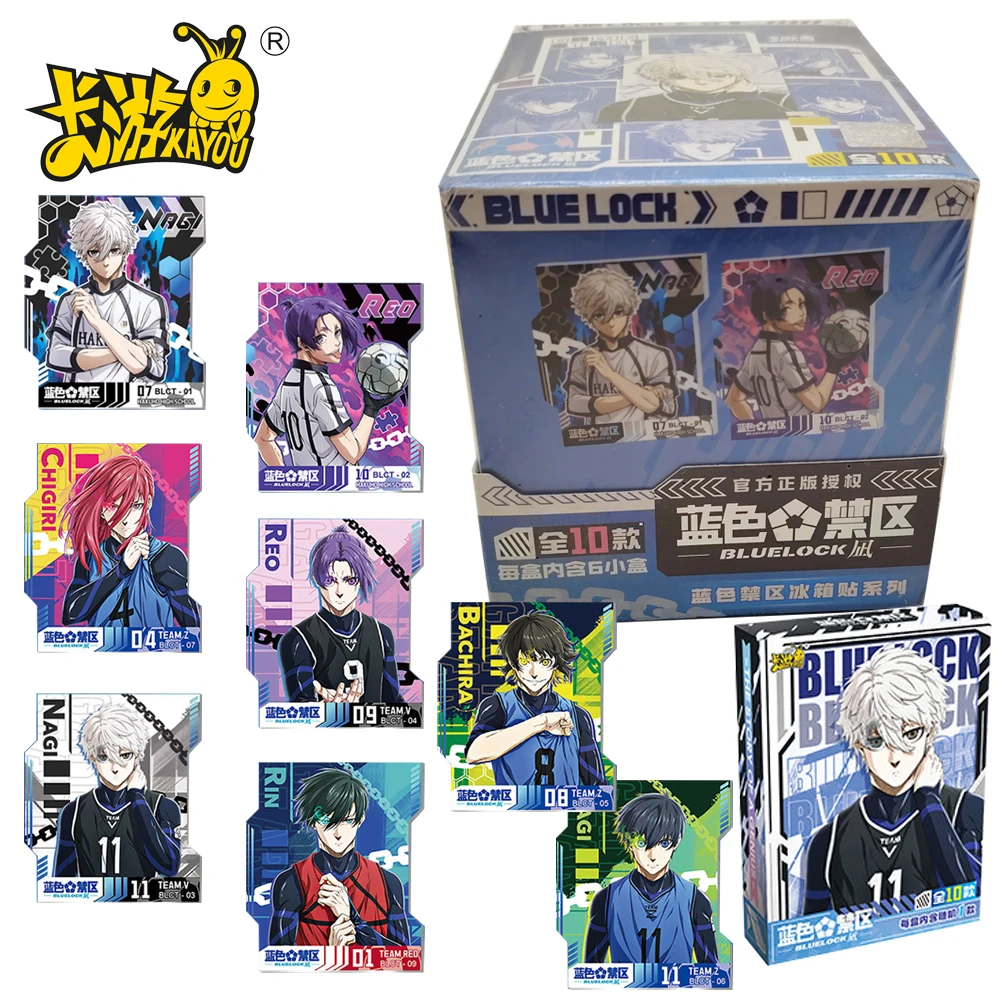 

New Genuine KAYOU Blue Lock Refrigerator Magnet Character Magnetic Tape Exquisite Fridge Ornament Charming Gifts for Teens