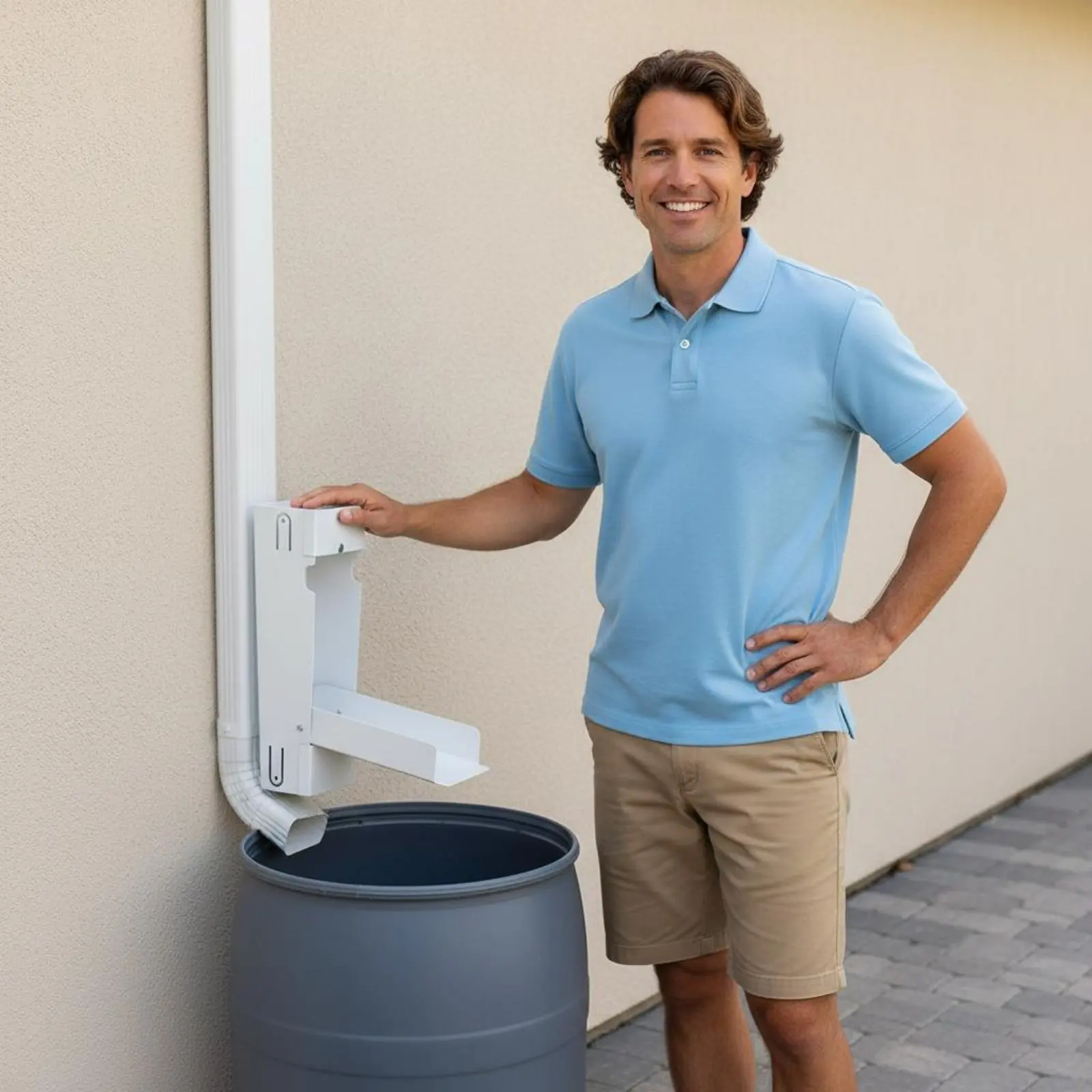 Downspout Diverter Heavy Duty Rainwater Collection Diverter Rainwater Collector Long-Lasting Rain Barrel Collection Kit