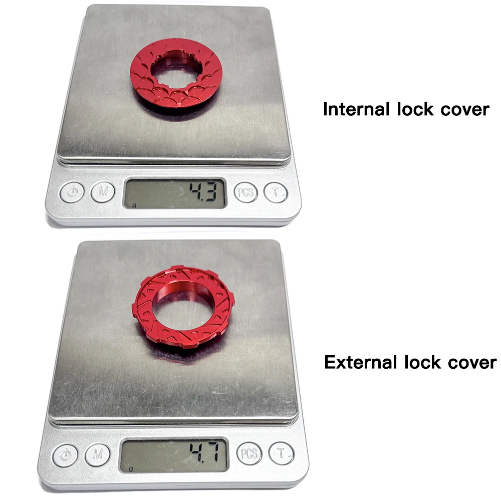 Rennrad Center Lock Discs Scheibenbremse Lock Innenabdeckungen Ultraleichte 4,7 g Center Lock Abdeckungen Innenkappe – Detail 3