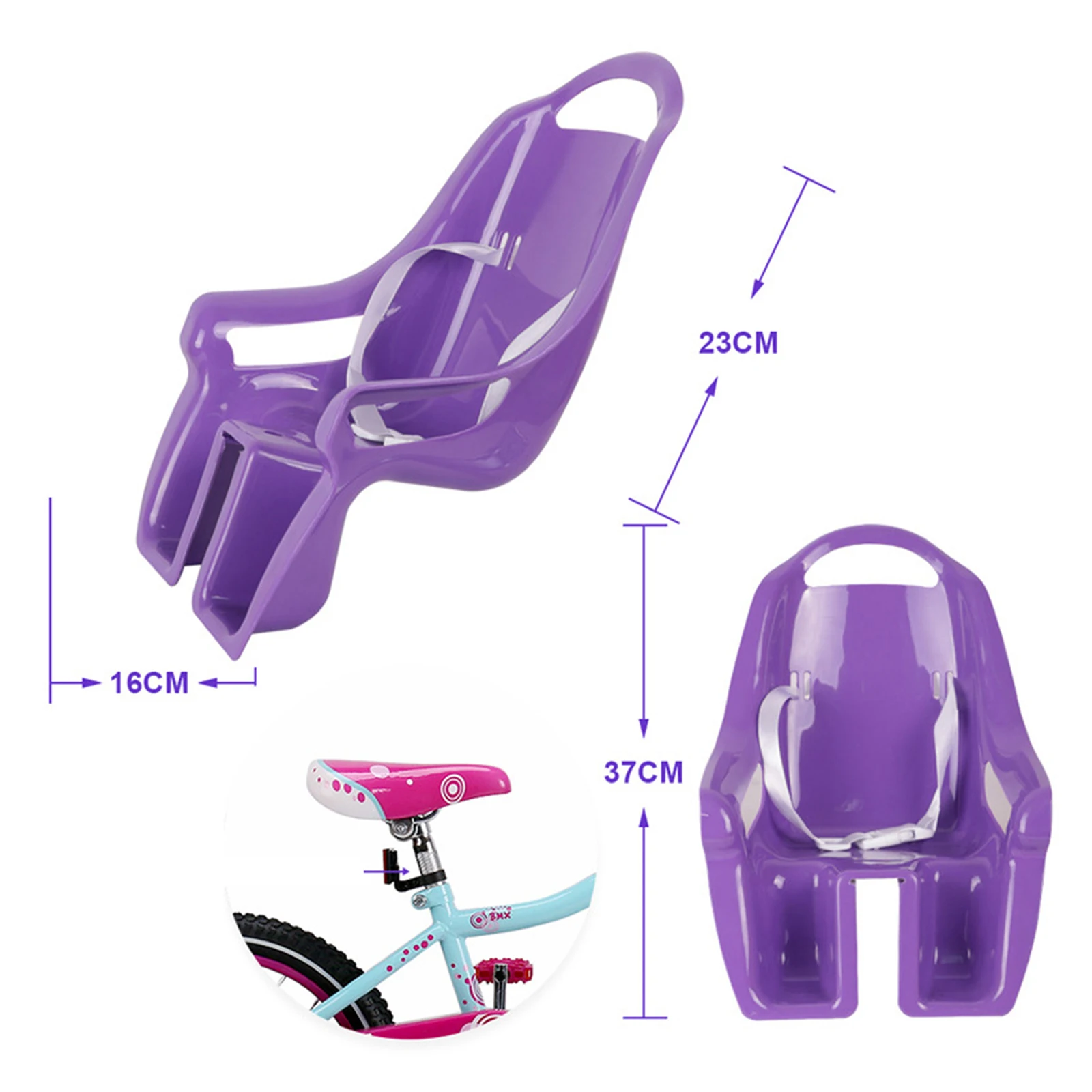 Puppen Fahrradsitz Fr Kinderfahrrad  Niedlicher Puppensitz Mit DIY  Aufklebern, Rutschfest Fr Plschtiere & Puppen