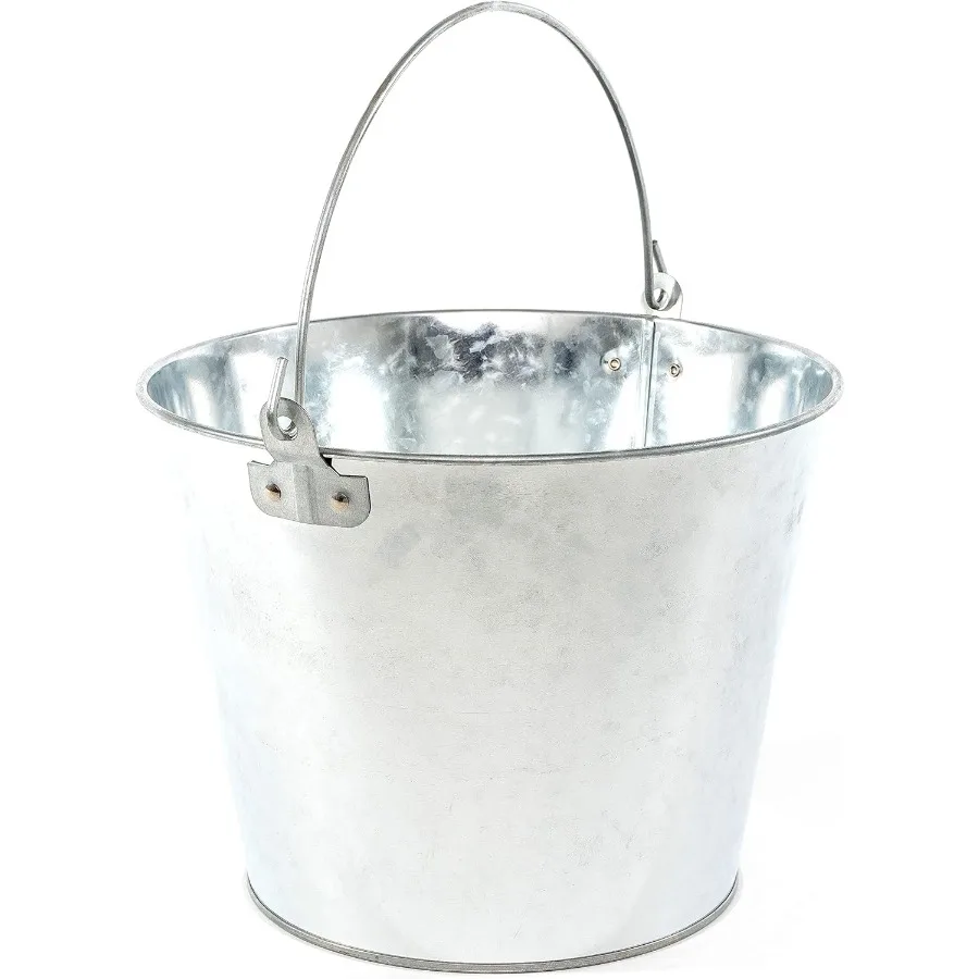 

2 шт., оцинкованное ведро для напитков на 1 галлон — многофункциональное ведро для льда — ванна для напитков для вечеринок, мероприятий — 1 фунт — 9,25 дюйма Ш x 7 дюймов В