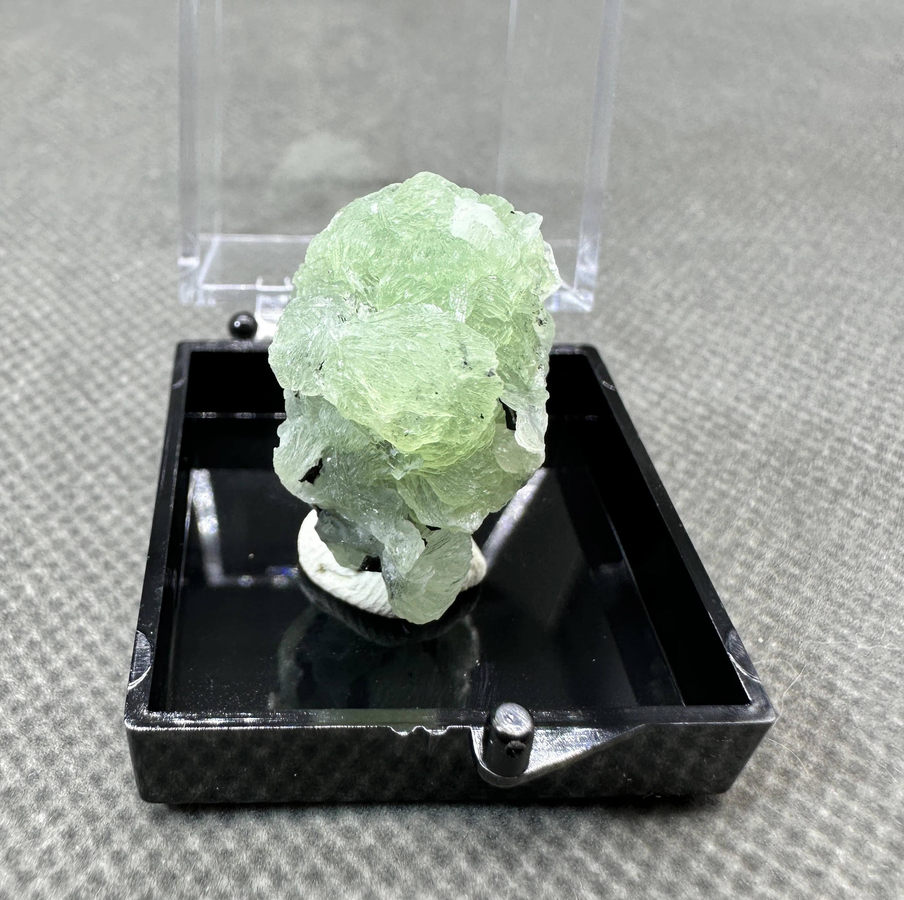 Natural rare Prehnite and White crystal symbiosis Mineral Specimens + box size 3.4 cm + healing quartz crystals and stones rock