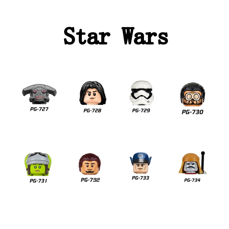 

Building Blocks PG8066 Brick Figure Figurines PG28 PG731 Boba fett mini action toy figures Assembly Toys PG729 PG732
