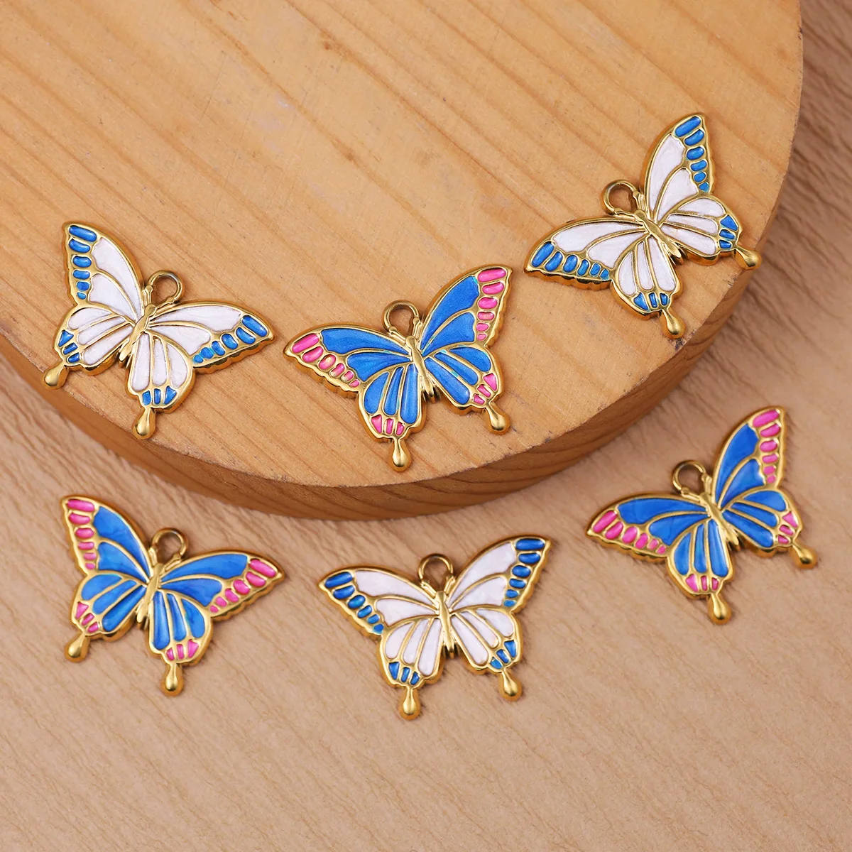 26.5mm Stainless Steel Butterfly Clasps Assorted Colors Handmade DIY Component Jewelry Making Necklace Bracelet Other Accessorie