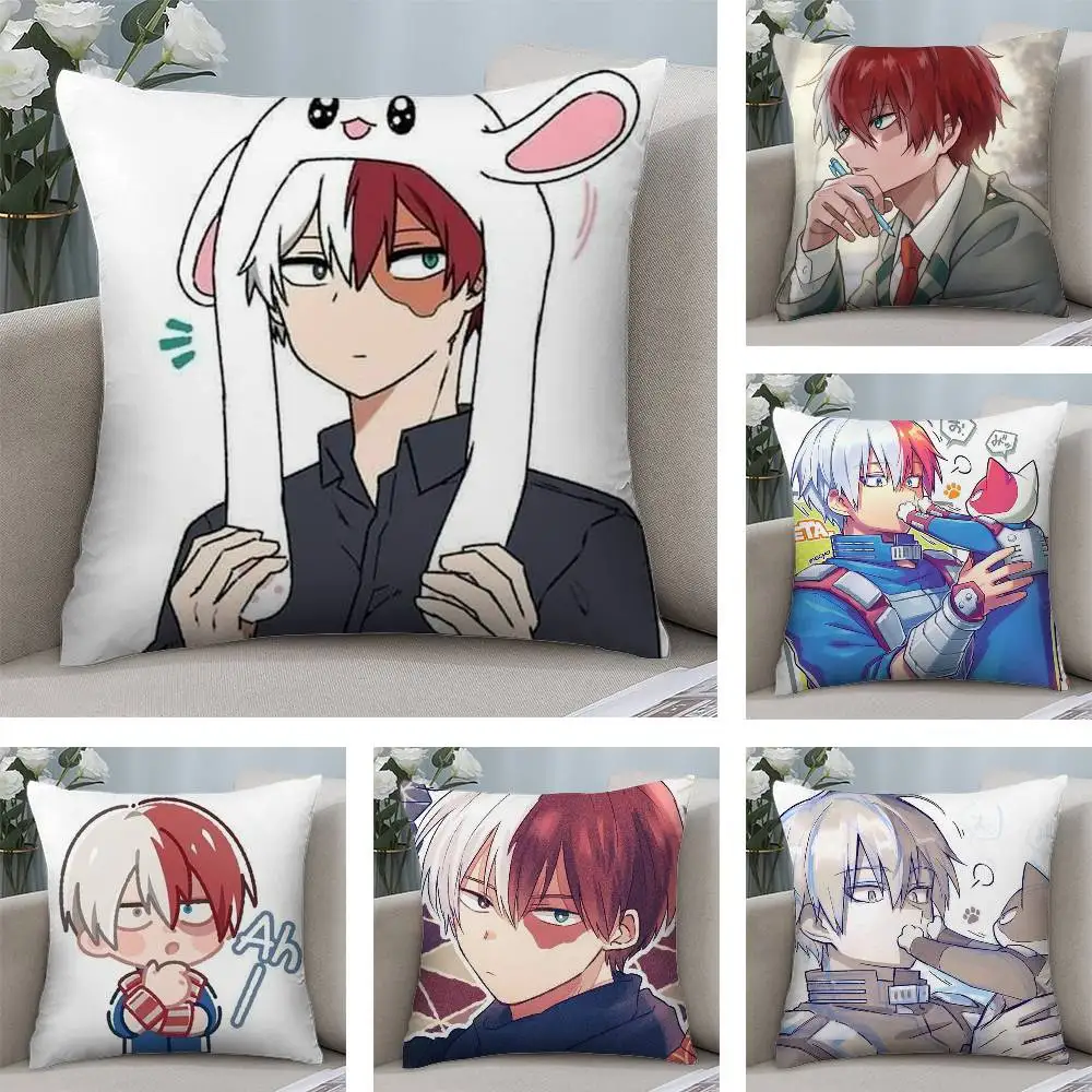 

Kawaii Shoto Todoroki Chibi Pillow Case Plush Fabric Soft Pillowcase Double Sided Print Cushion Cover Household Gifts