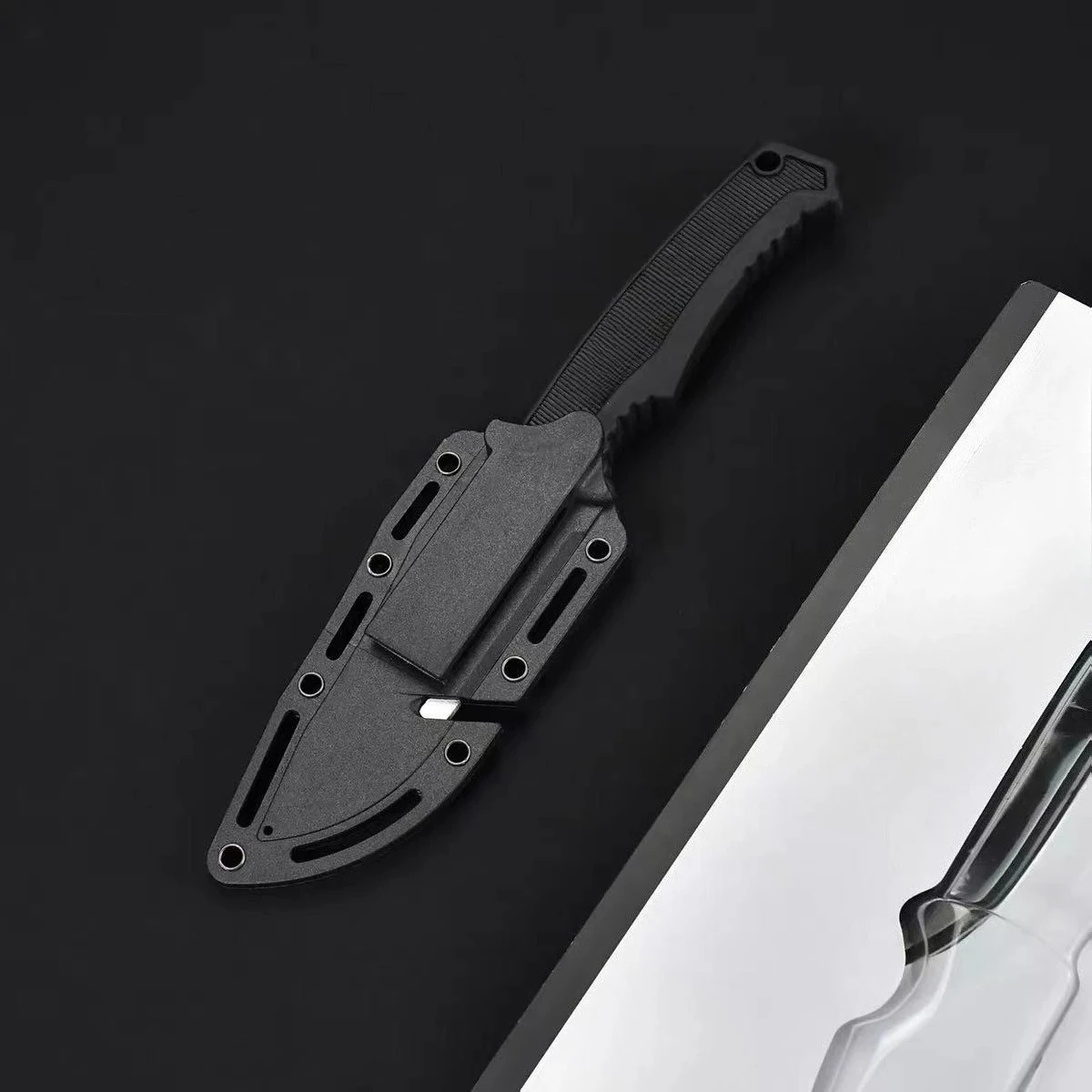 

Легкий универсальный нож EDC Fk-1001 с фиксированным лезвием, лезвие 7Cr13Mov, нейлоновое волокно, черная ручка с ножнами K, уличный инструмент, нож для фруктов