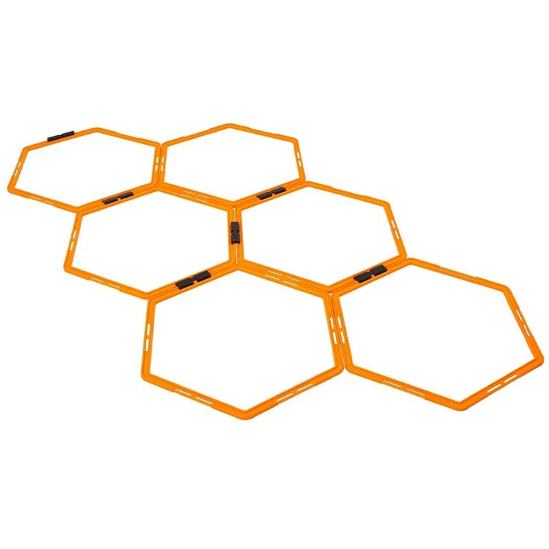 

6 шт. оборудование для фитнеса шестигранное скоростное подвижное круговое спортивное оборудование лестница для тренировок с быстрым темпом