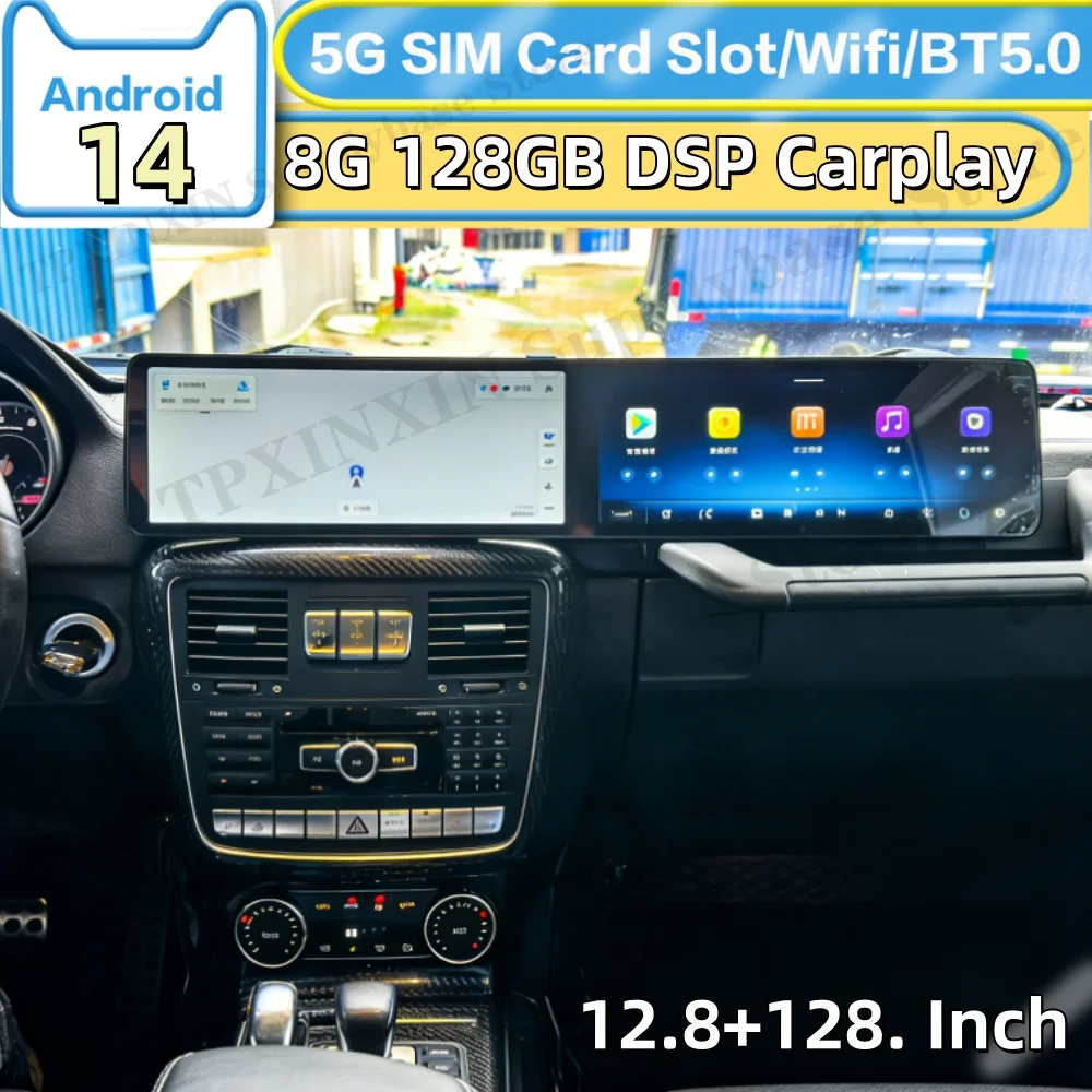

Автомагнитола для Mercedes-Benz G-класса 2013~2018, Android 14, с CarPlay, мультимедийный экран, GPS-навигация, IPS-дисплей, головное устройство