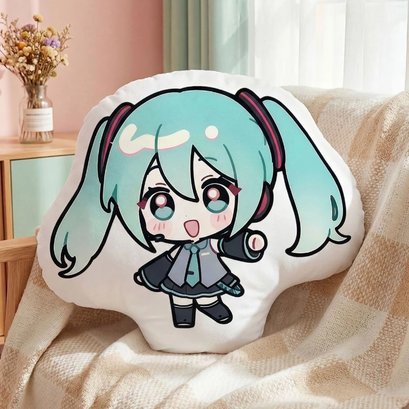 

Creative Three-dimensional Cartoon Hatsune Miku Plush Toy Pillow Cartoon Animation Peripheral Bedside Sofa Cushion Pillow Gifts