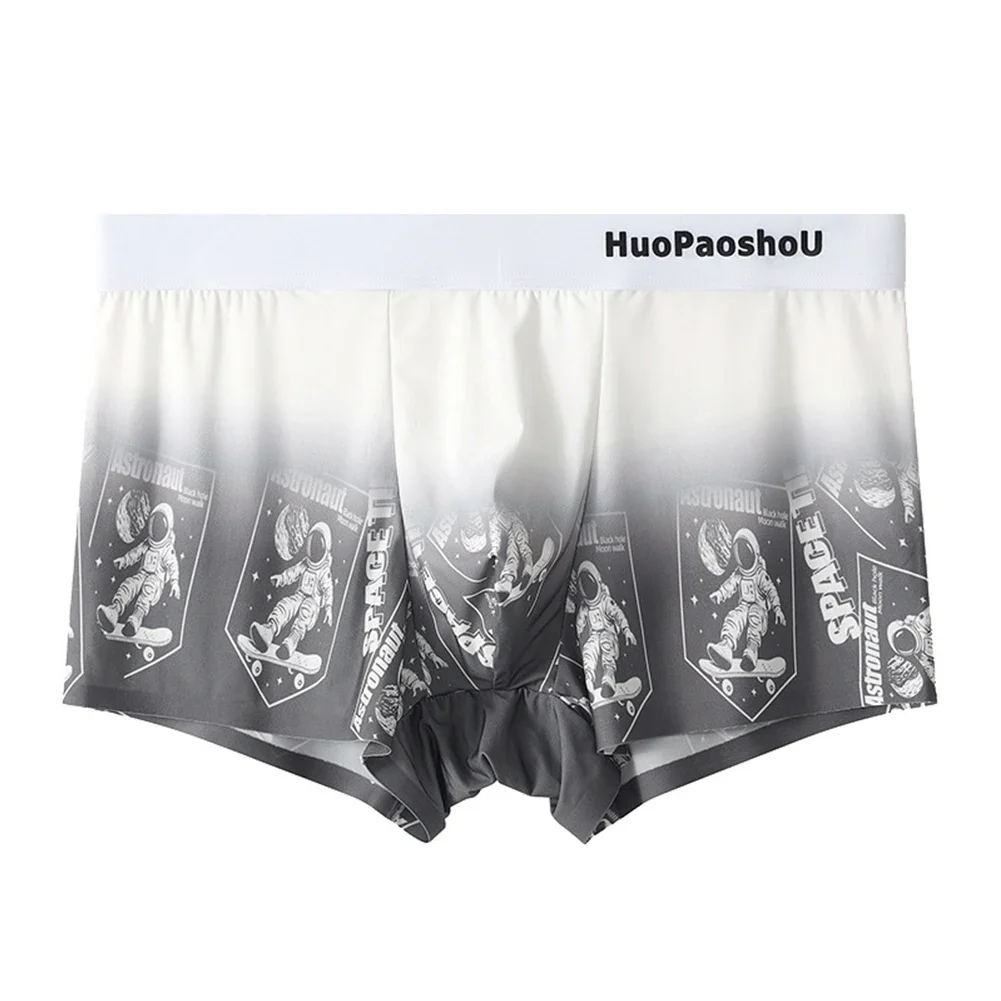 Men Loose Boxer Shorts Brazilian Underwear Breathable Gradient Print Sexy Panties Thin Seamless Trunks Seamless Underpants Men - Image 6