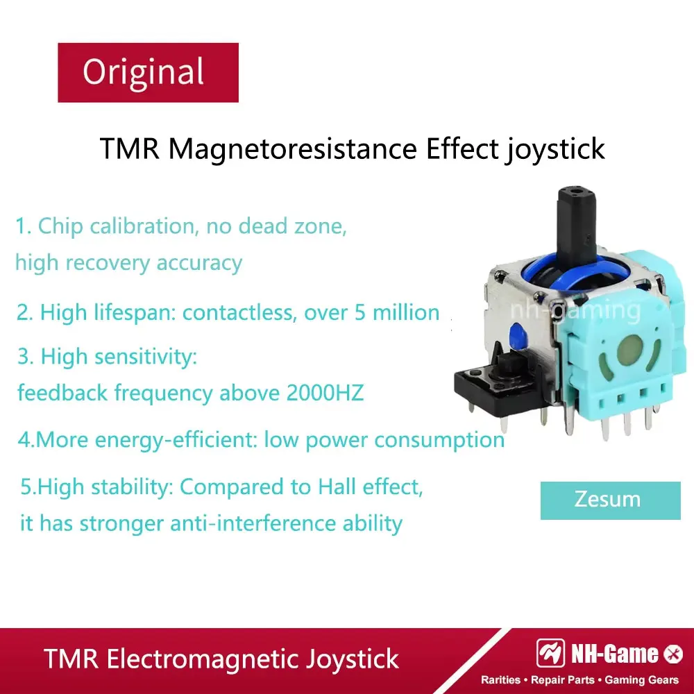 TMR Electromagnetic Joystick For PS5 Gamepad 3D Analog Stick Sensor Module Rocker For PS5 Controller