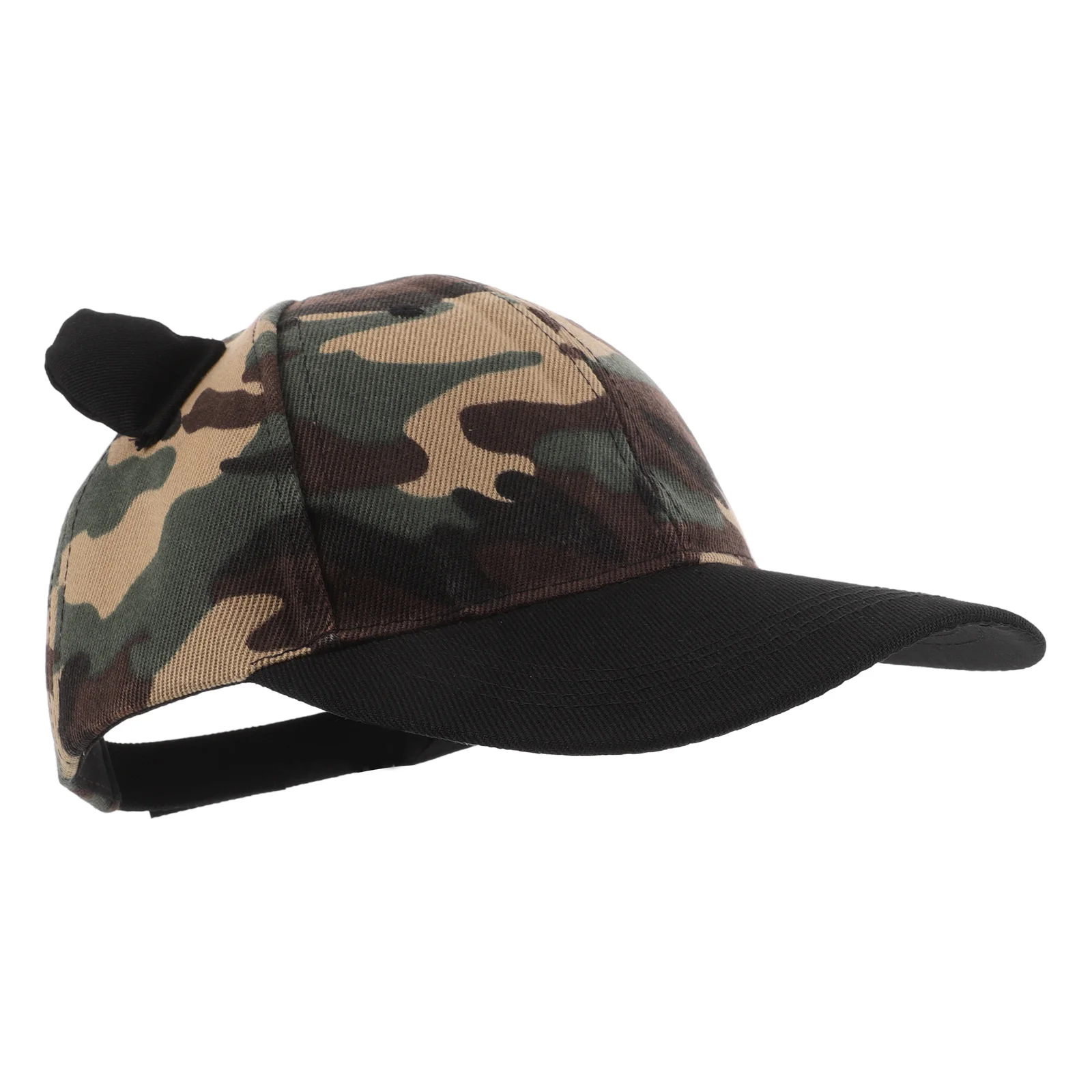 

Camouflage Baseball Horn Baseball Hat Adjustable Horn Decor Hats for Men Women Sun Protection Outdoor Sport Hat