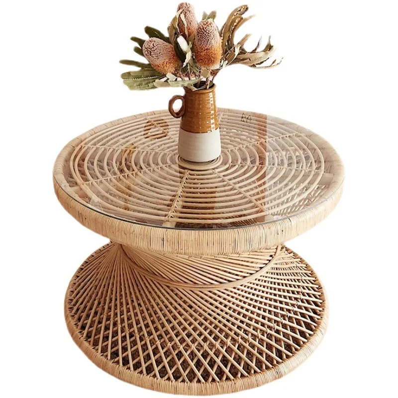 

True vine small coffee table corner small apartment simple modern Nordic home living room small round table B