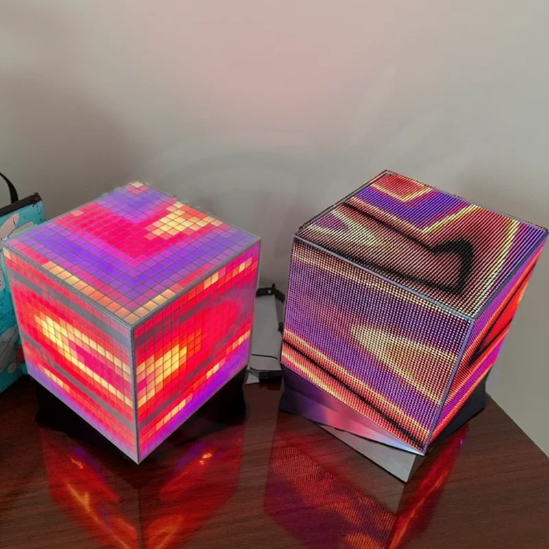 맞춤형 매트릭스 LED 디스플레이 홈 어시스턴트 픽셀 아트 오디오 반응형 프리즘 맞춤형 컬러 필라멘트 (가정 및 비즈니스용)