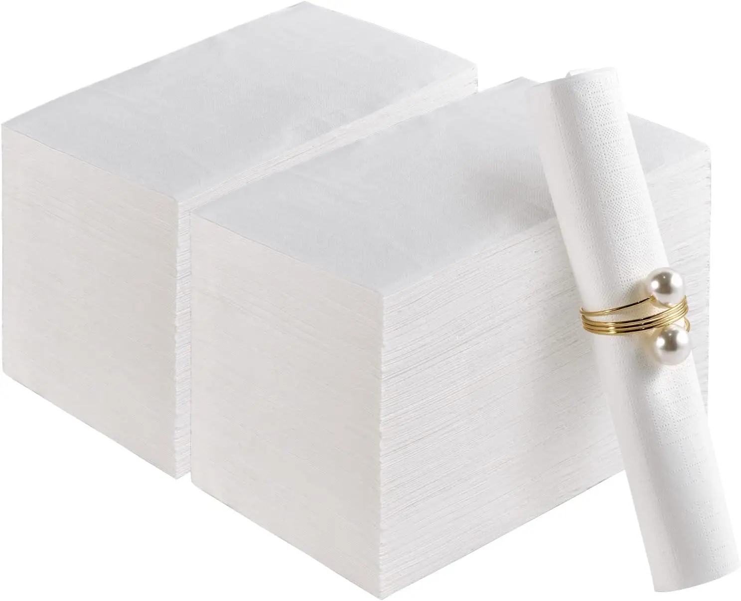 

200 упаковок премиальных трехслойных бумажных салфеток, мягкие впитывающие одноразовые полотенца для вечеринок и свадеб