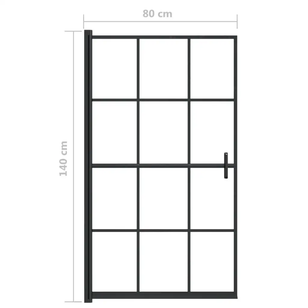 Black ESG Shower Enclosure 31.5x55.1 Inch - Modern Bathroom Glass Partition