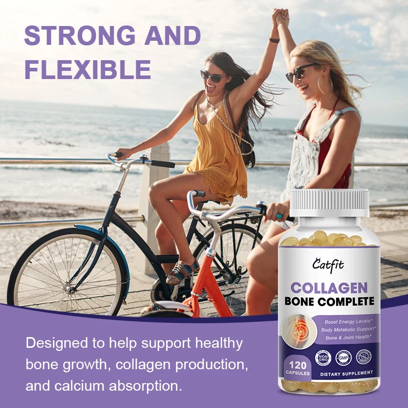 Catfit Collagen Capsule with Vitamin Calcium Magnesium Collagen Fixed Hair Bone Joints Immune Health Skincare Diet Supplement