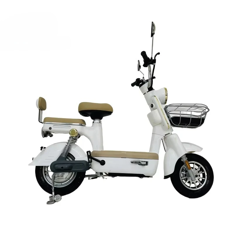 

SXLL EcotoRide 48V 350W Electric 2-Wheel Streetbike 2.75-10 Fat Tires Electric Scooter Lead Acid Battery for City Street Use 40K