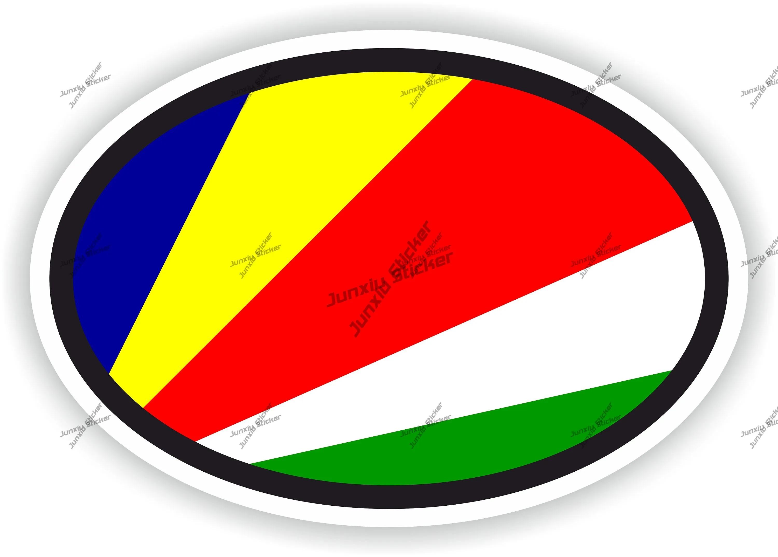 

Seychelles Flag Oval Sticker Bumper Sticker Accessories Anti Scratch Exterior Decor Graphic Beauty Car Stickers Decals Pegatinas