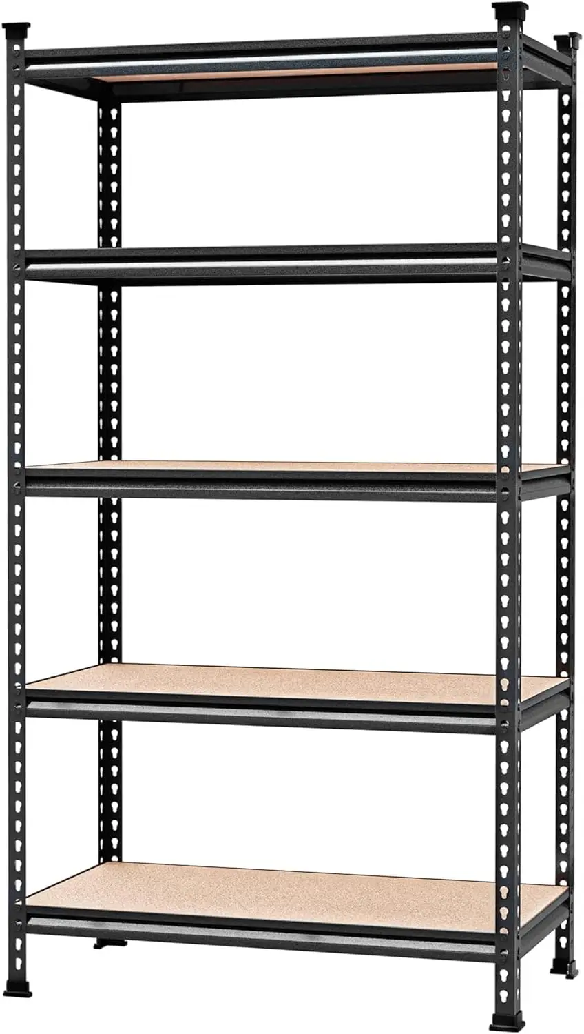 5-Tier Metal Storage Shelving Unit, 36”W x 18”D x 72”H, Adjustable Storage Rack Heavy Duty Shelf with Particle Board, 4000 lbs L