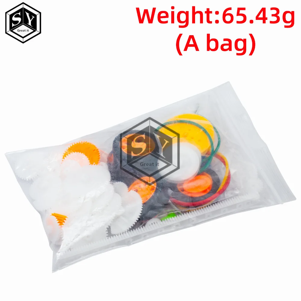 مجموعة أدوات تجميع تروس السيارة اليدوية مكونة من قطعتين من BS - مجموعة كاملة مع المحركات والتروس والمحاور والأحزمة والأكمام لمشاريع بناء الألعاب #4