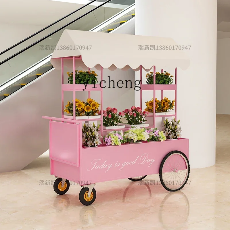 ZC stalls sell flower carts, push flower stands, room display flower arrangement shelves