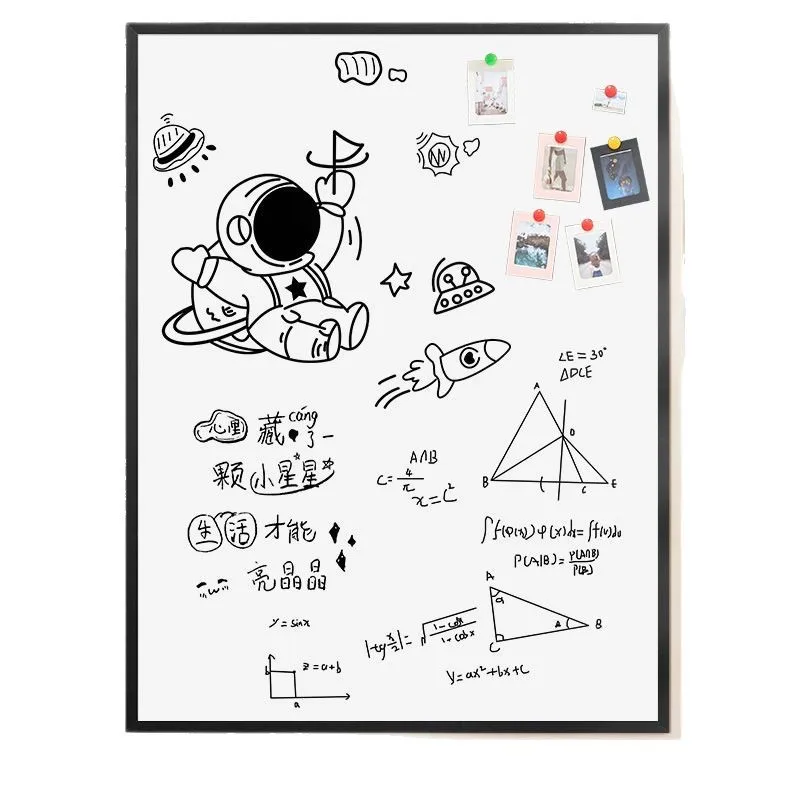 Qifu إطار خشبي صلب مغناطيسي مثبت على الحائط سبورة كبيرة قابلة للمسح لوحة كتابة سبورة بيضاء مغناطيسية للتدريس