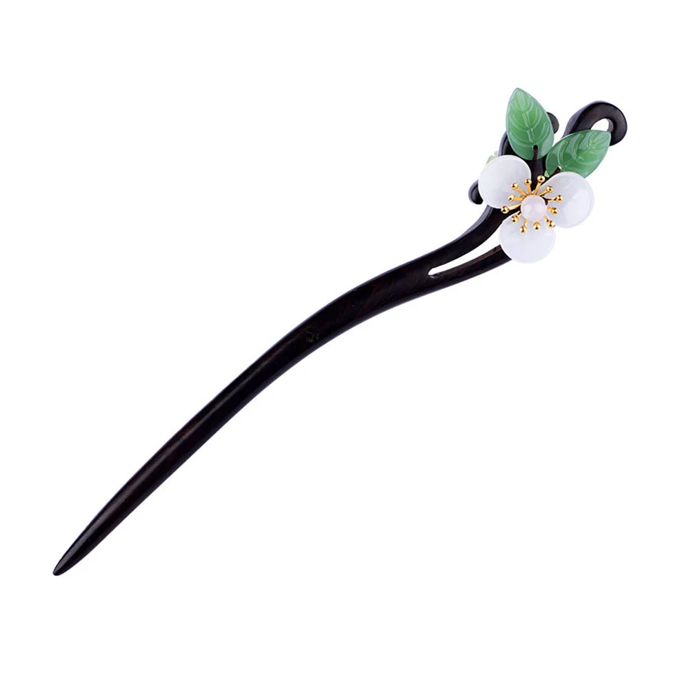 

Hairpin Ebony Barrettes Decorate Creative Stick Bamboo Flower Shape Chinese Style Outdoor Accessory Miss