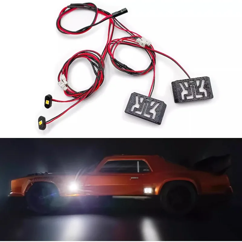مجموعة إضاءة LED كاملة بمقياس 1/7 لـ ARRMA Felony - المصابيح الأمامية الواقعية والمصابيح الخلفية والمصابيح الجانبية لسيارة العضلات RC المقاومة للماء